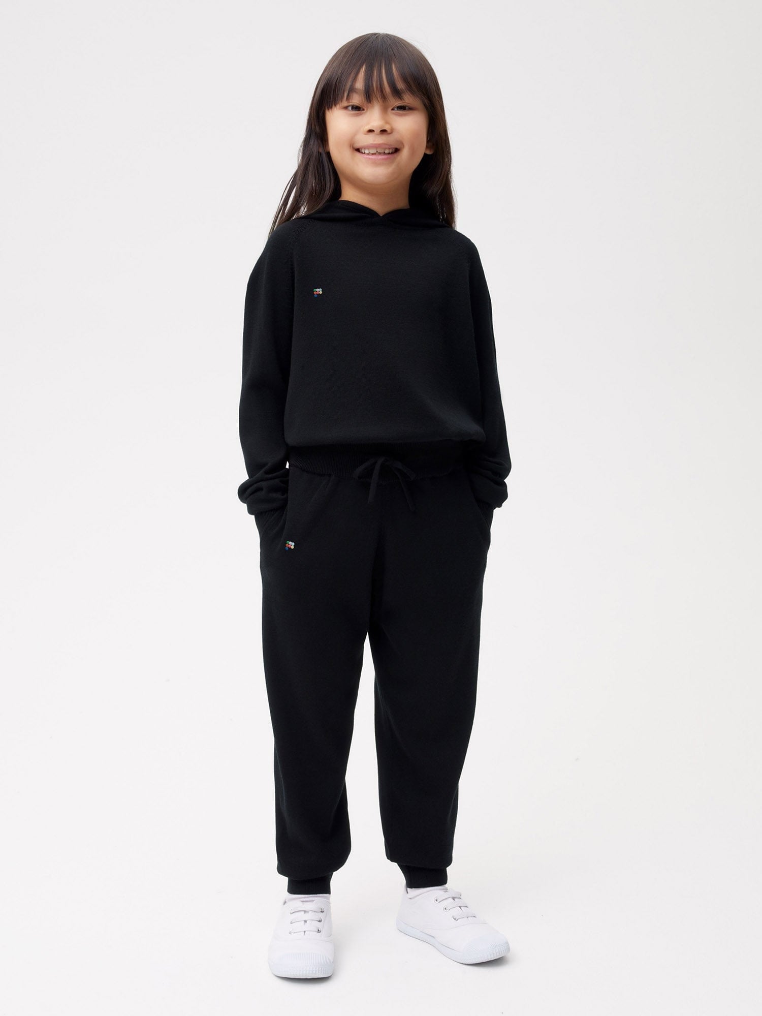 Kids Merino Track Pants Black