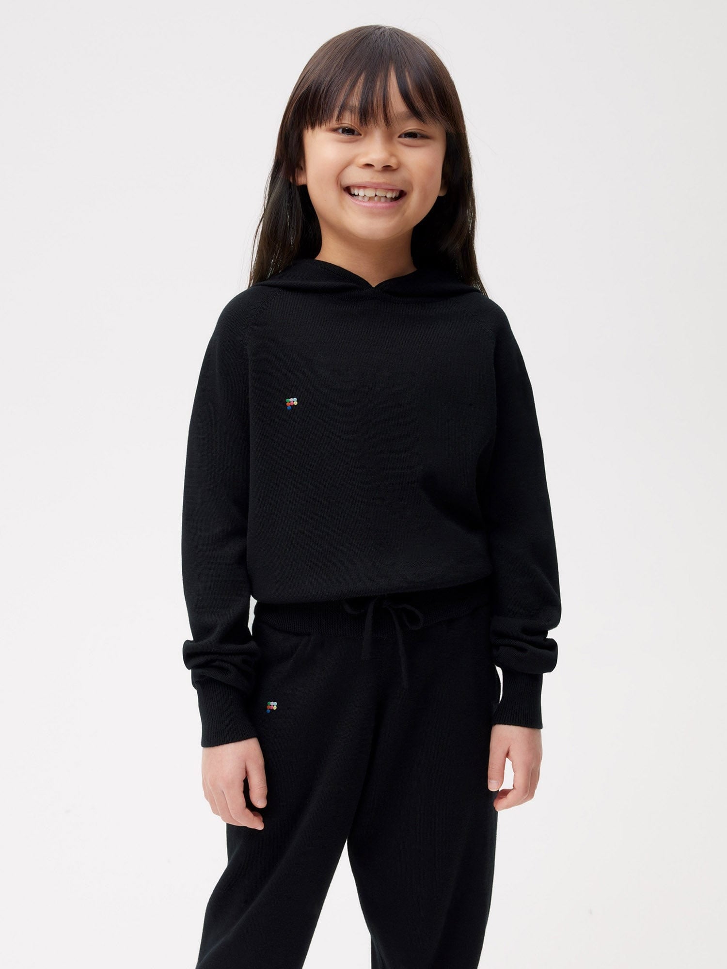 Kids Merino Track Pants Black