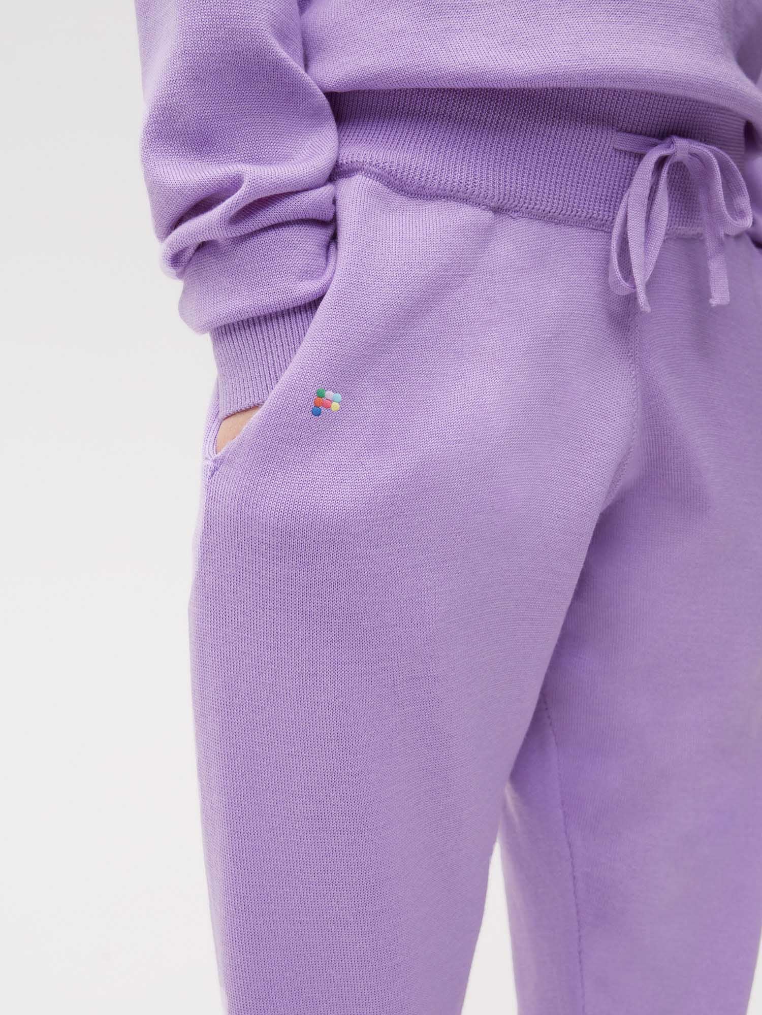 Kids Merino Track Pants Orchid Purple