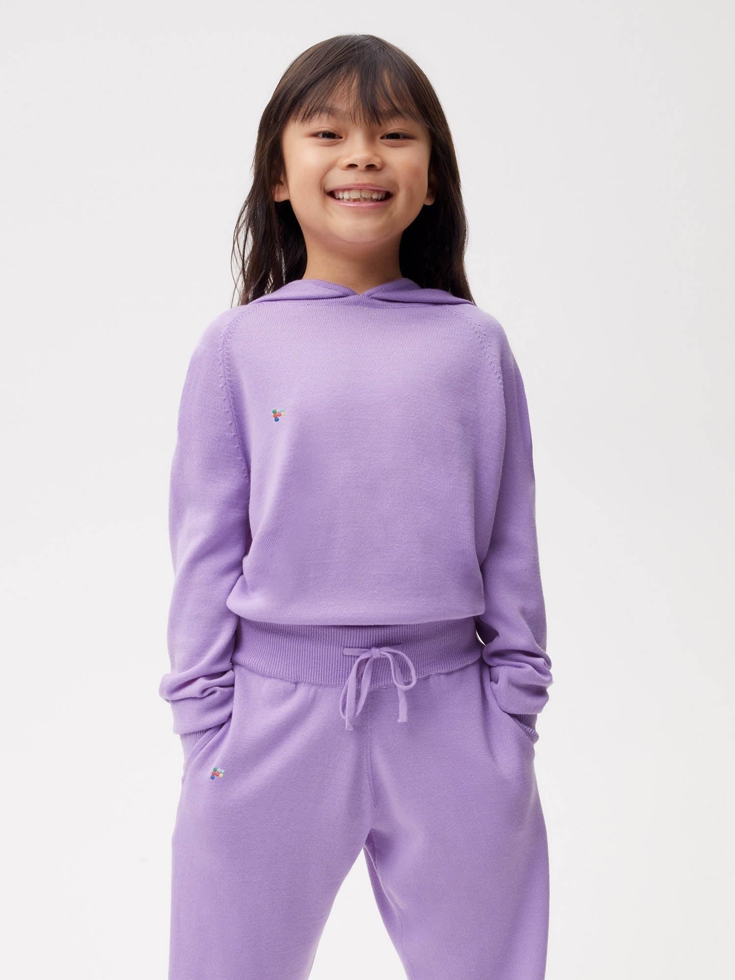 Kids Merino Track Pants Orchid Purple