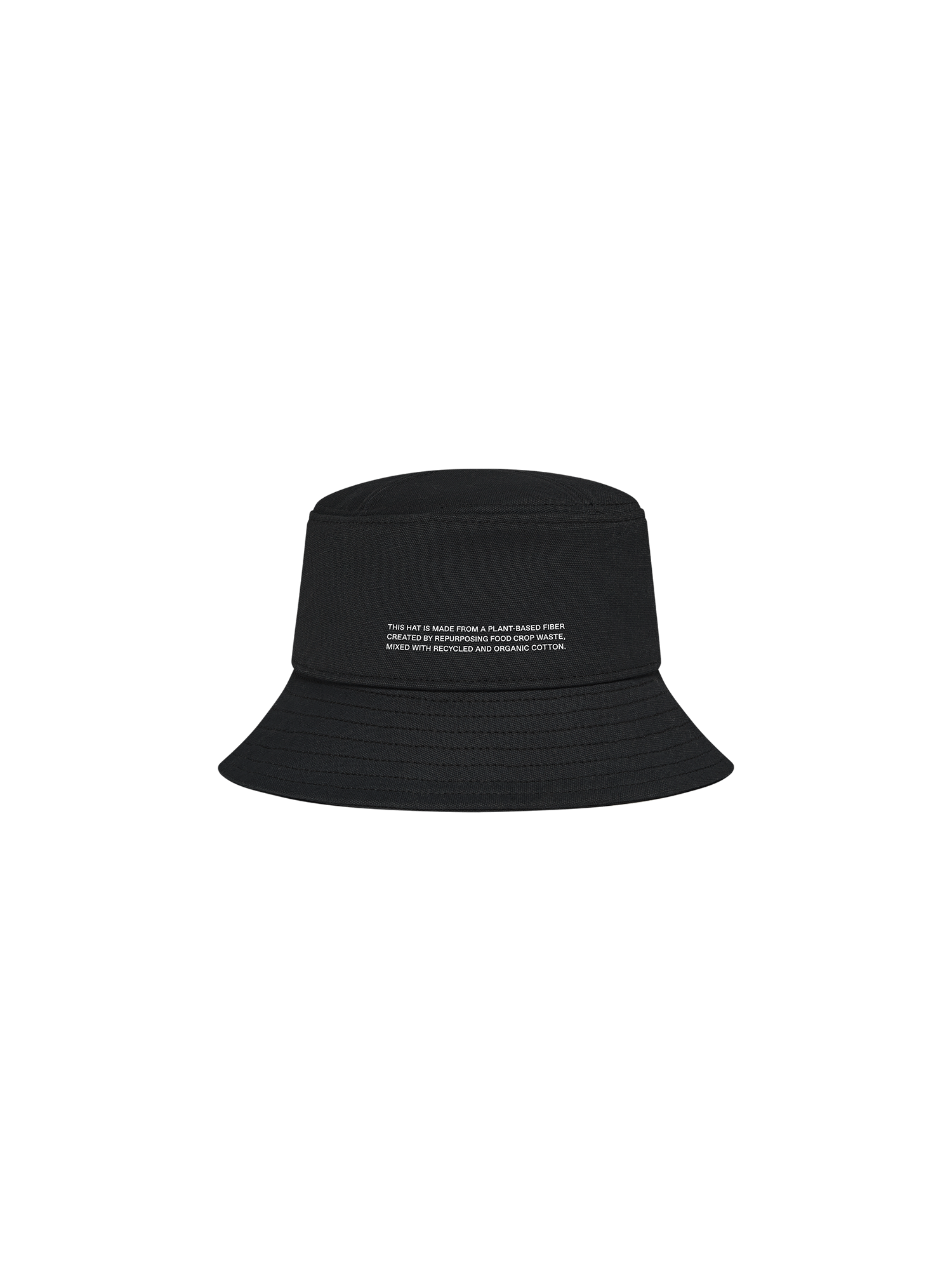 Kids Oilseed Hemp Canvas Bucket Hat—black-packshot-3