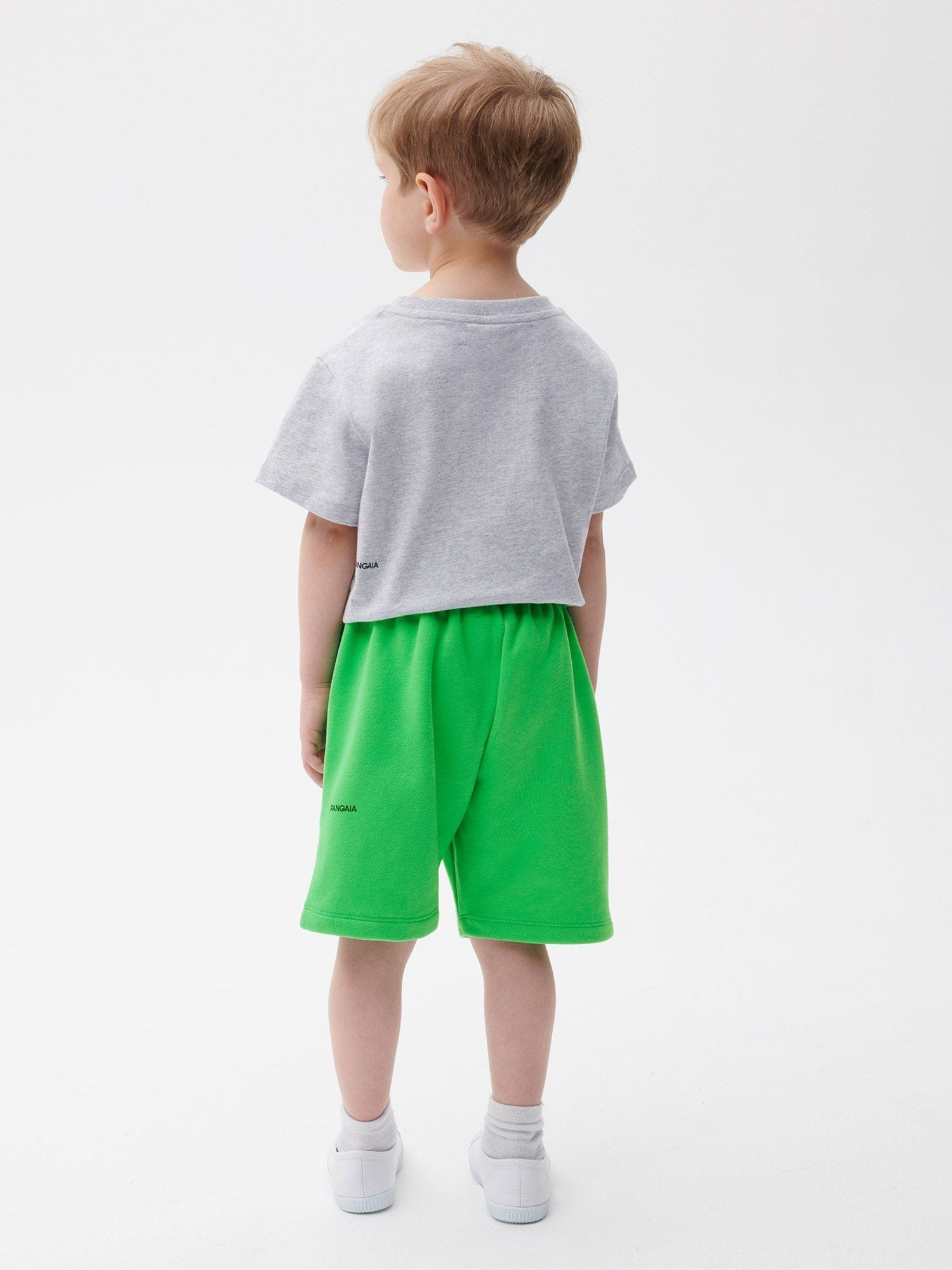 Kids Organic Cotton Long Shorts Jade Green