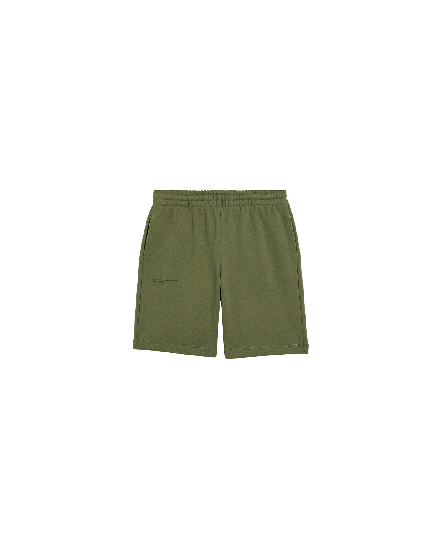 Archive Kids' 365 Midweight Long Shorts, rosemary green organic cotton, elastic waist, side pockets, packshot