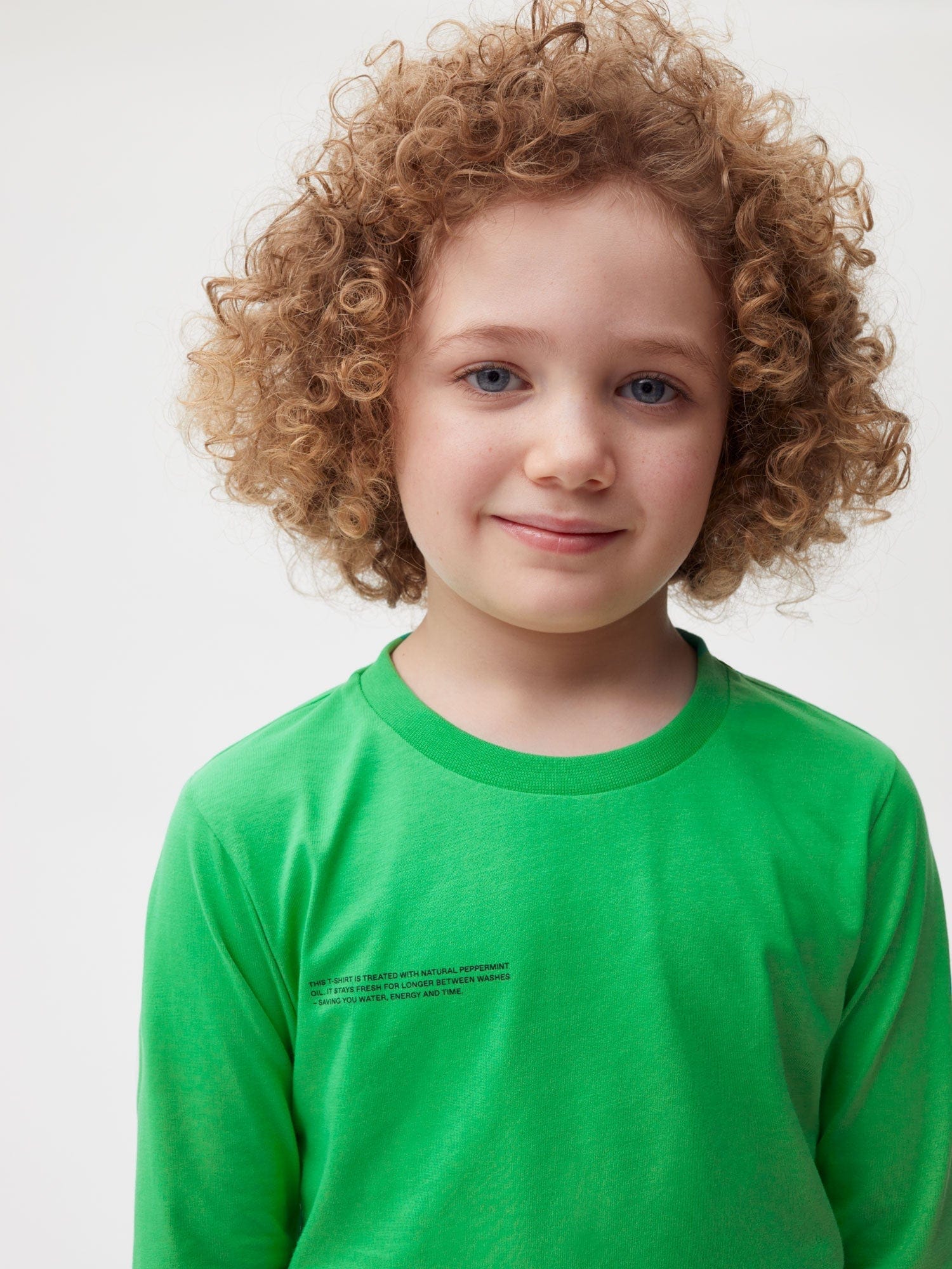 Kids Organic Cotton Long Sleeve T Shirt Jade Green