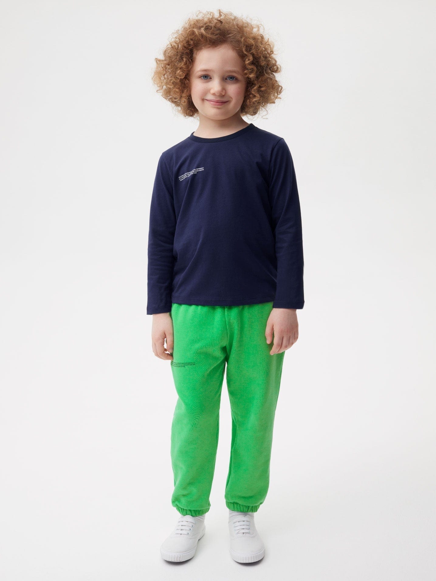 Kids Organic Cotton Long Sleeve T Shirt Navy