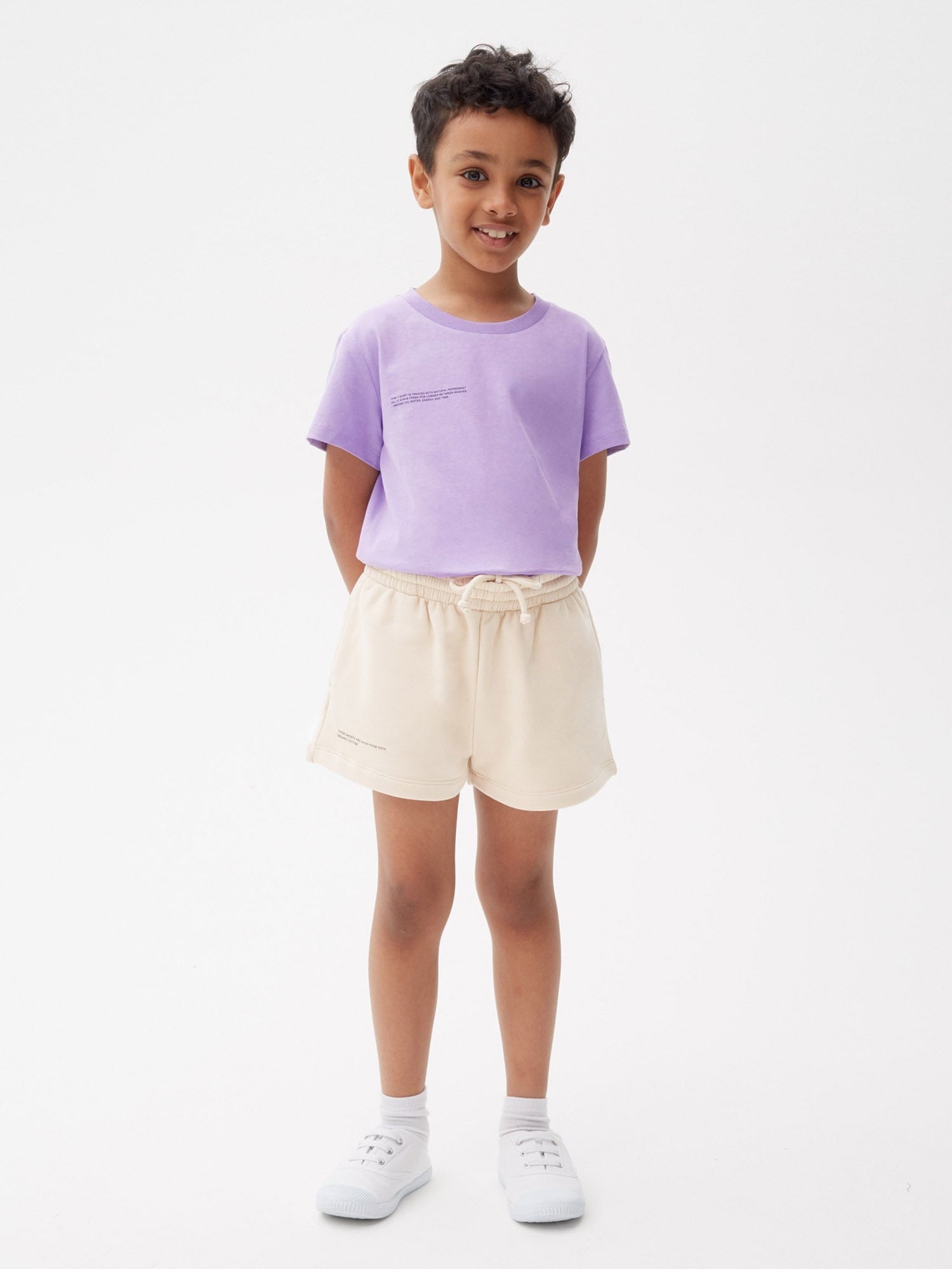 Kids Organic Cotton Shorts Sand