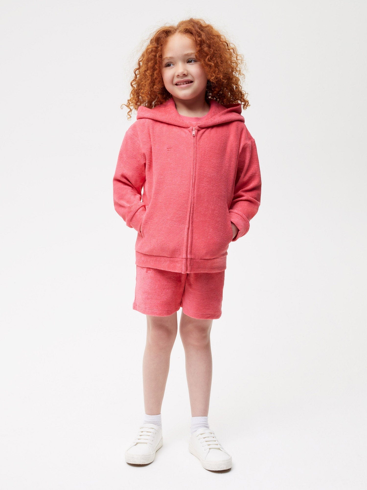 Kids Towelling Zipped Hoodie