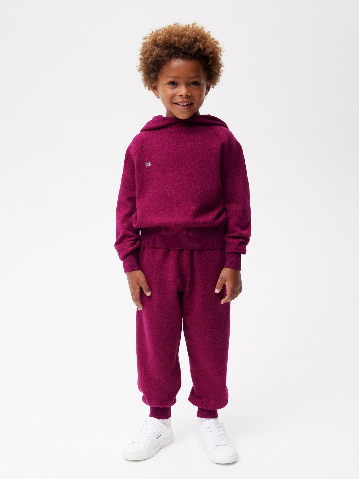 Kids Purple Cashmere Hoodie Kids Hoodies PANGAIA