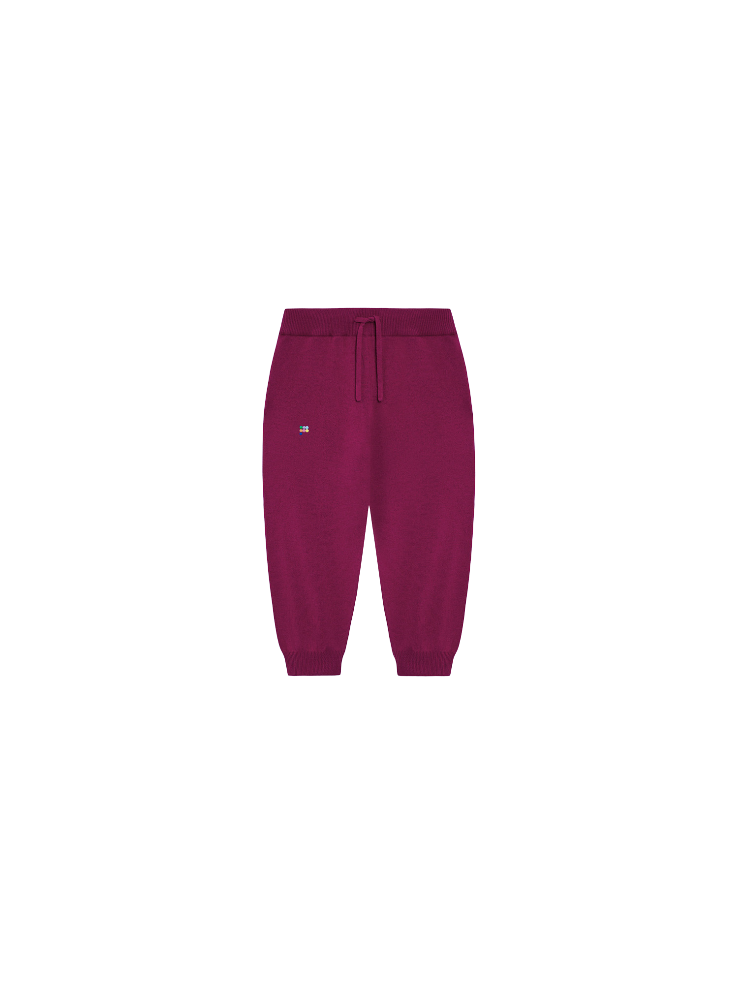 Kids Recycled Cashmere Track Pants—plum purple-packshot-3