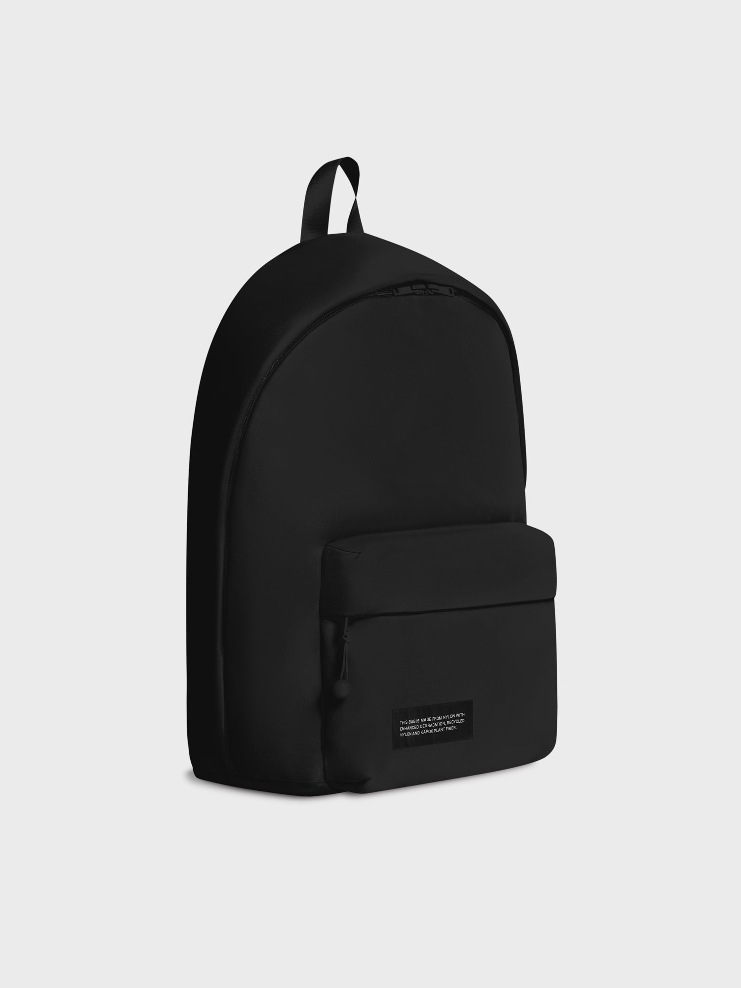 Padded Nylon Backpack Black