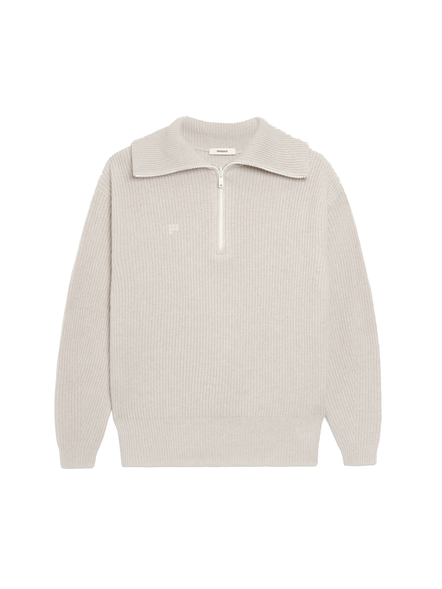 Recycled Cashmere Half Zip‚Äîoatmeal-packshot-3