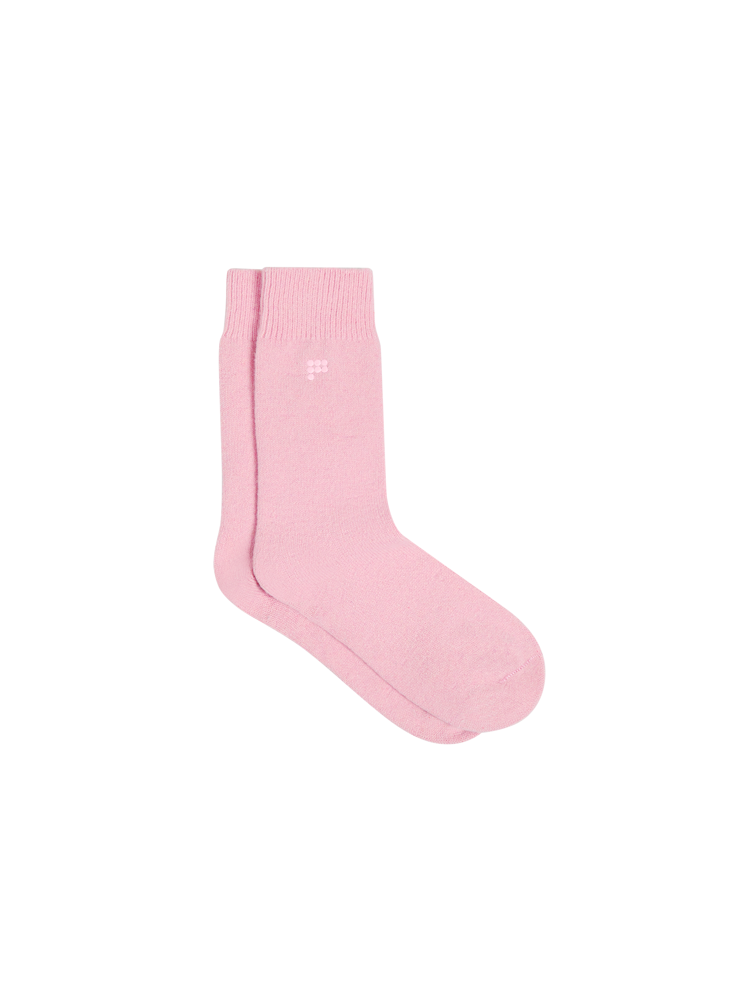 Recycled Cashmere Jersey Socks—sakura pink-packshot-3